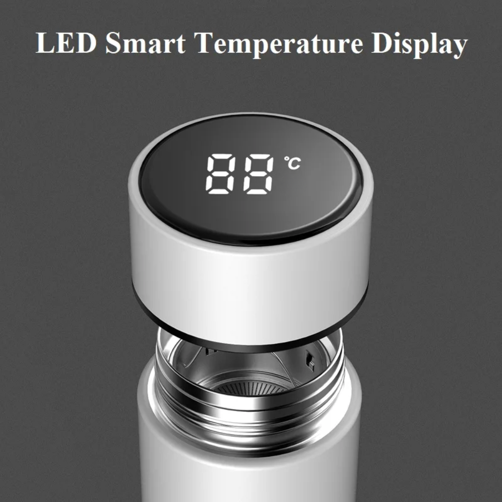 Termo Digital Pantalla LED Temperatura 500ml Frío Caliente Hermético