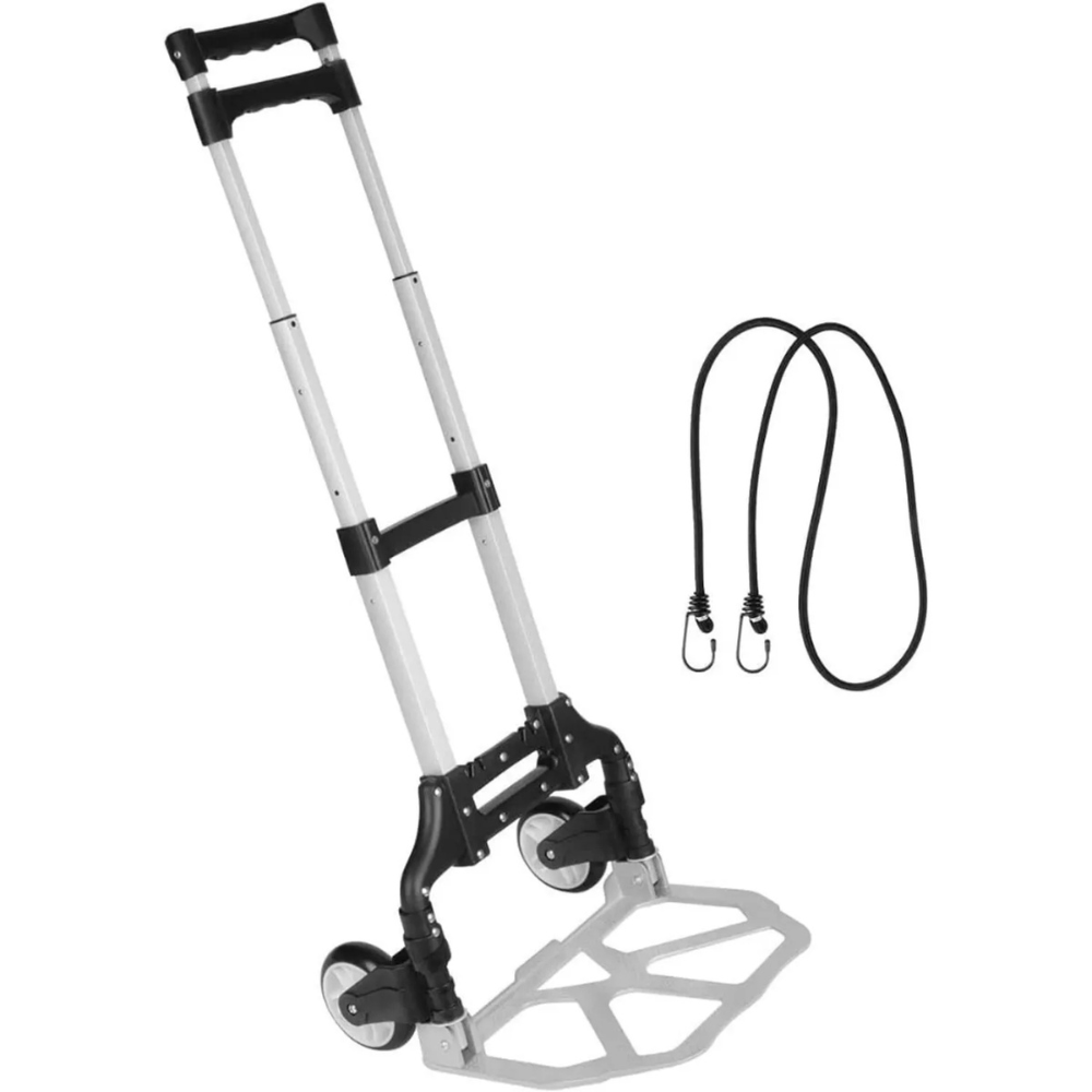 Carretilla Plegable 3 Ruedas Sube Escaleras 80kg Portátil Gomas Carga