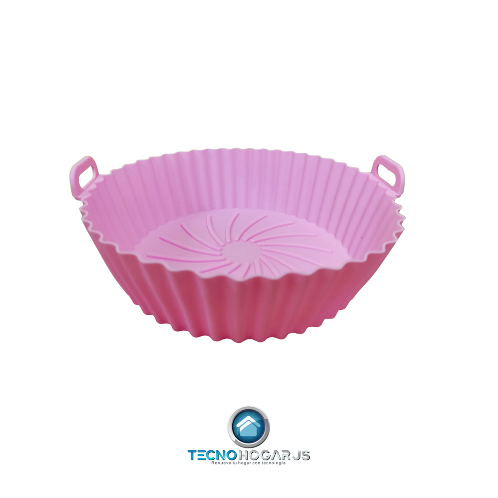 Molde Silicona Freidora Aire 20cm Reutilizable Horno Microondas Tortas