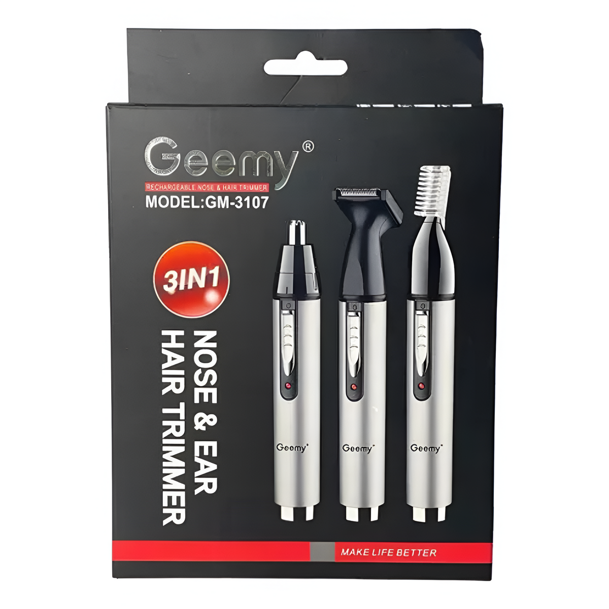 Recortadora Vello Nariz Cejas Patillas Gemei GM-3107 3x1 Recargable