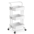 Carro Organizador Metálico 3 Niveles Ruedas Cocina Baño Almacenamiento