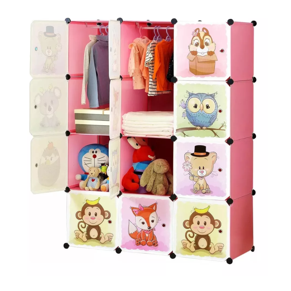Armario Infantil Modular 12 Cubos Organizador Ropa Juguetes Armable