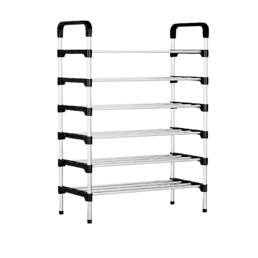 Zapatero Organizador Metálico 6 Niveles 18 Pares Negro Armable Closet