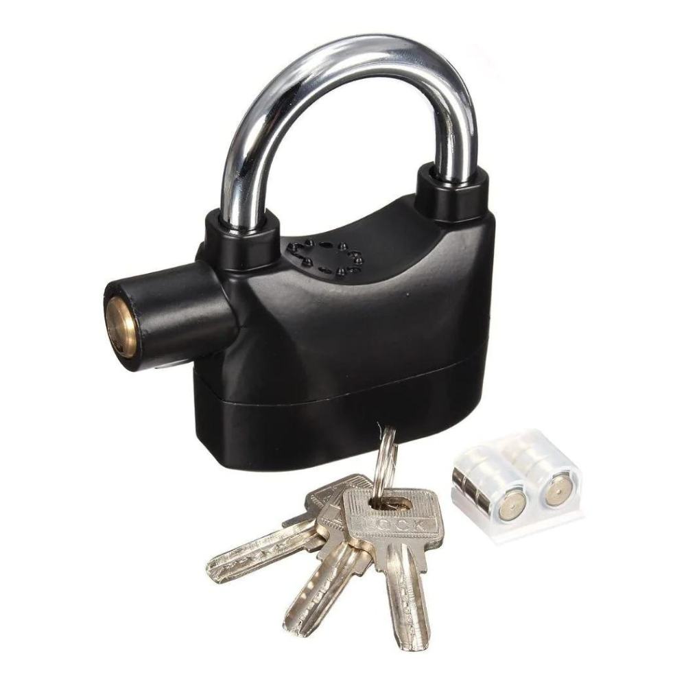 Candado Alarma Seguridad Moto Disco Acero Sensor Movimiento Sirena