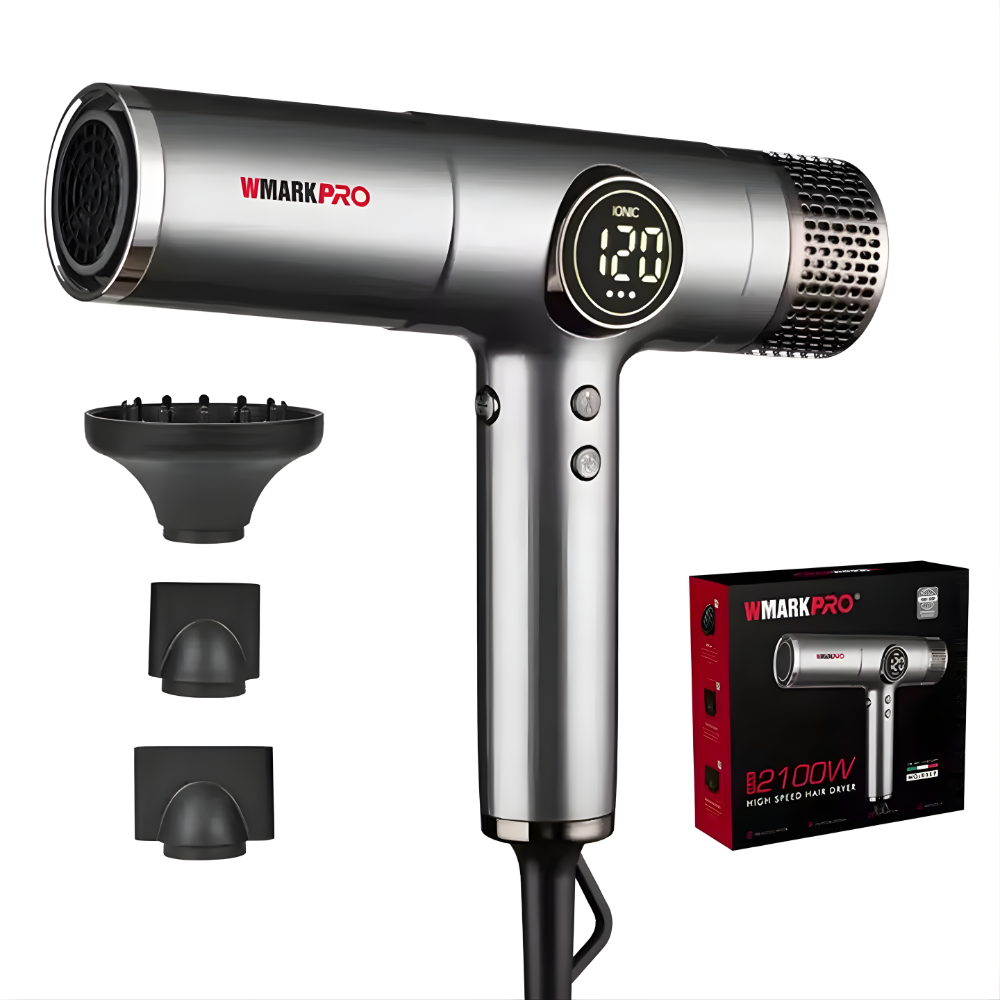 Secador Cabello Profesional WMARK Pro 2100W Silencioso Iónico Digital