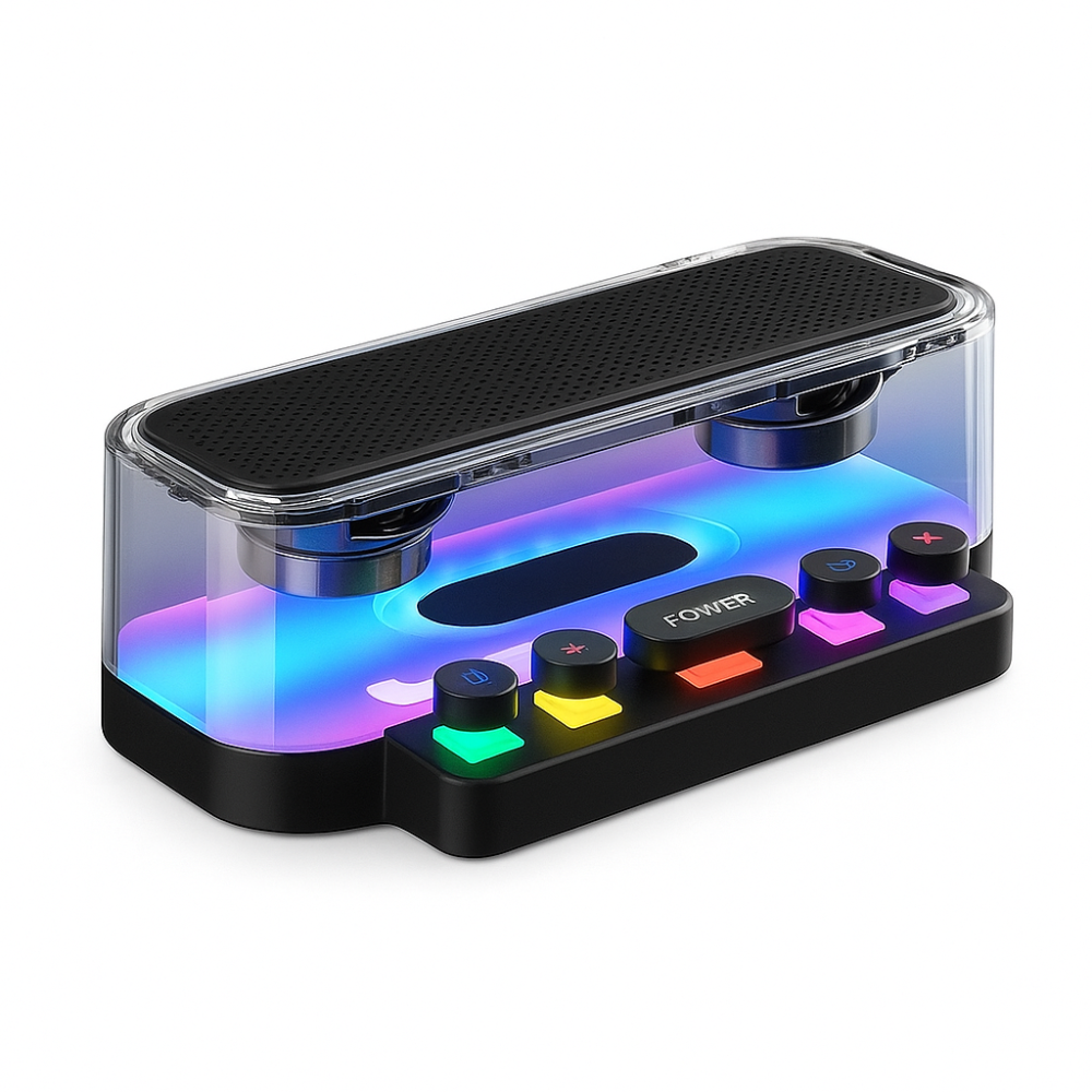 Parlante Bluetooth Z6 RGB Gamer Teclas Mecánicas Transparente Portátil