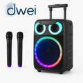 Cabina Sonido Dwei DW2115 15 Pulgadas Bluetooth 2 Micrófonos Trolley
