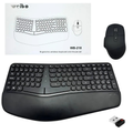 Combo Teclado Mouse Inalámbrico Ergonómico Silencioso Receptor USB