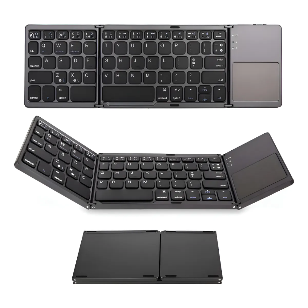Teclado Plegable Bluetooth Touchpad AOAS A1008 Portátil Tablet Celular