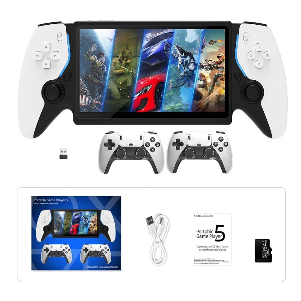 Consola Portátil Game Player 5 Pantalla 7 Pulgadas 2 Controles HDMI
