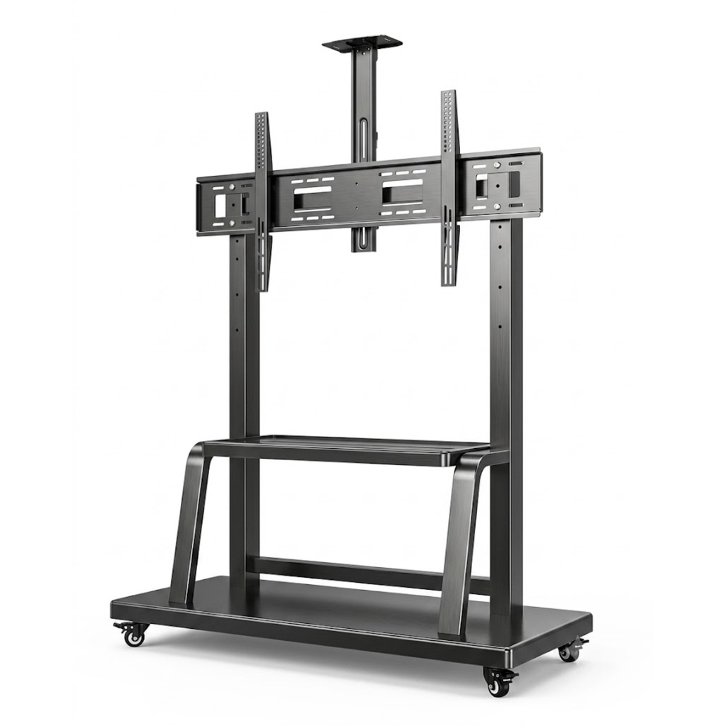 Soporte Pedestal TV Móvil Ruedas 98 150 Pulgadas Acero Auditorio