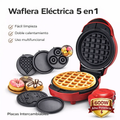 Waflera Eléctrica Sokany 5x1 Placas Intercambiables Antiadherente 600W