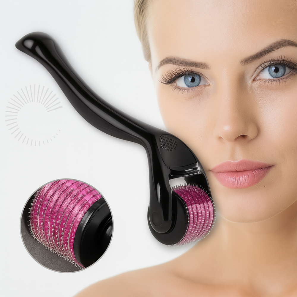 Derma Roller Facial 0.5mm 540 Microagujas Titanio Microneedling Piel