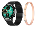 Smartwatch Mujer Elegante G-Tide Malla Milanesa Dorado IP68 Bluetooth