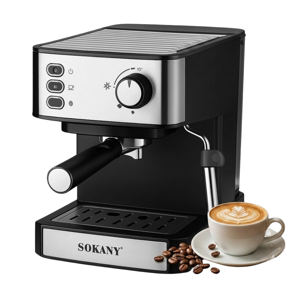 Cafetera Espresso 20 Bar Capuchino Latte Vaporizador Leche Tanque 1.5L