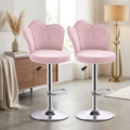 Silla Bar Alta Giratoria Terciopelo Base Dorada Butaco Isla Cocina