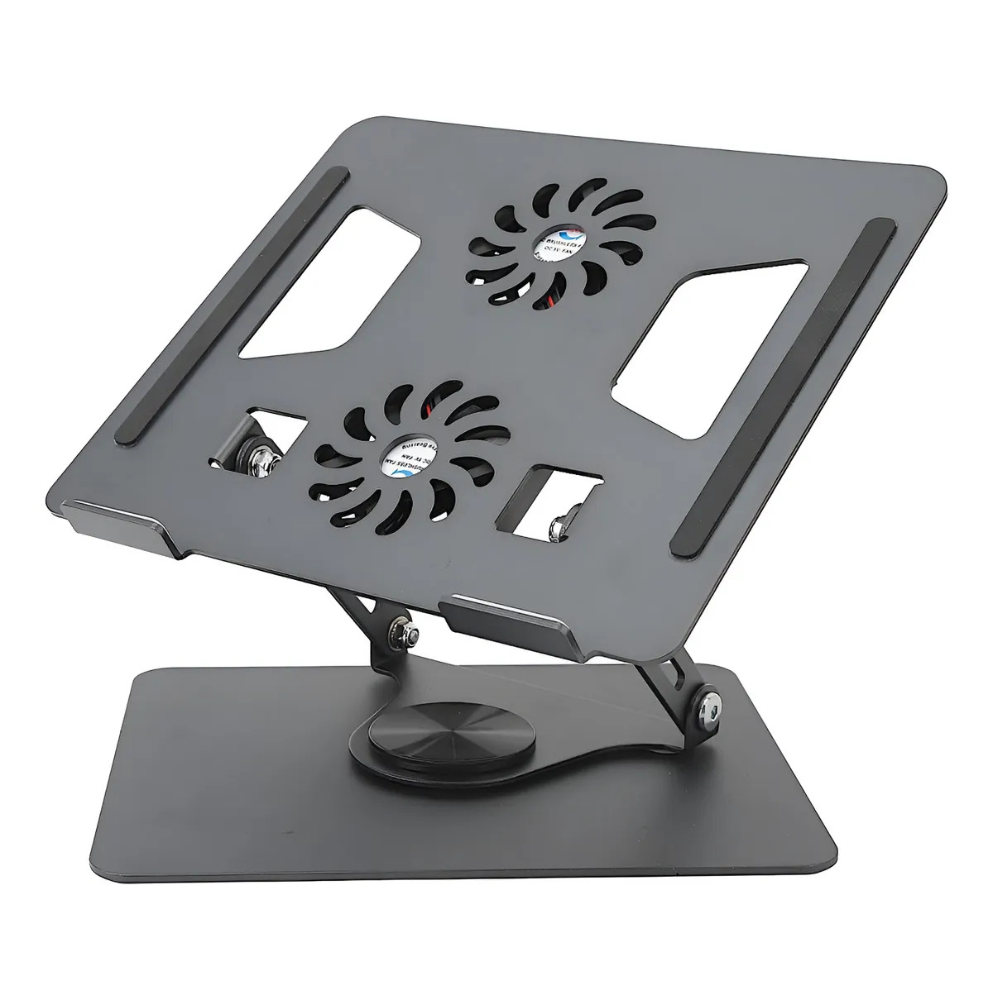 Soporte Portátil Laptop Ajustable 2 Ventiladores Base Refrigerante