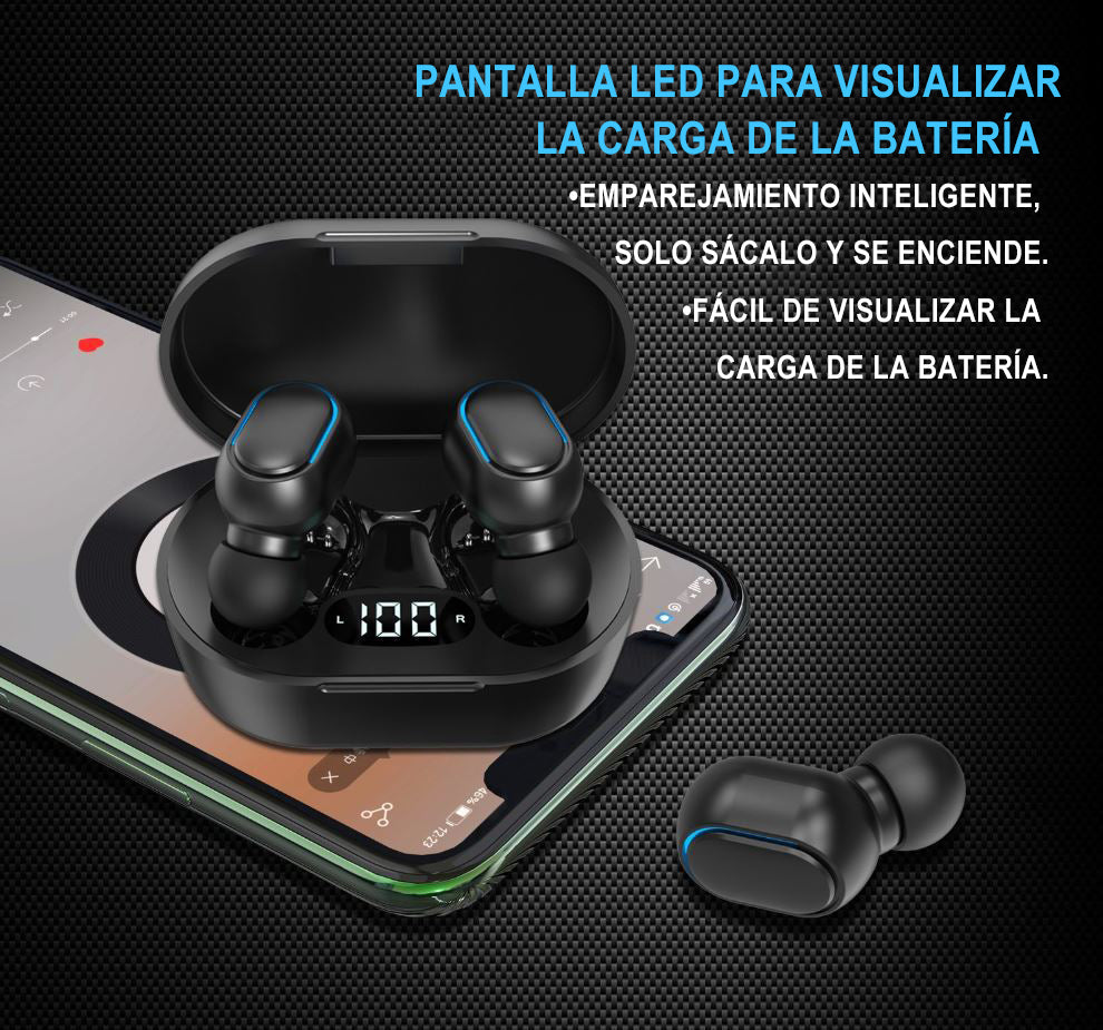 Audífonos Inalámbricos In Ear 1Hora TWS Bluetooth Manos Libres 8 Horas