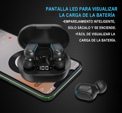 Audífonos Inalámbricos In Ear 1Hora TWS Bluetooth Manos Libres 8 Horas