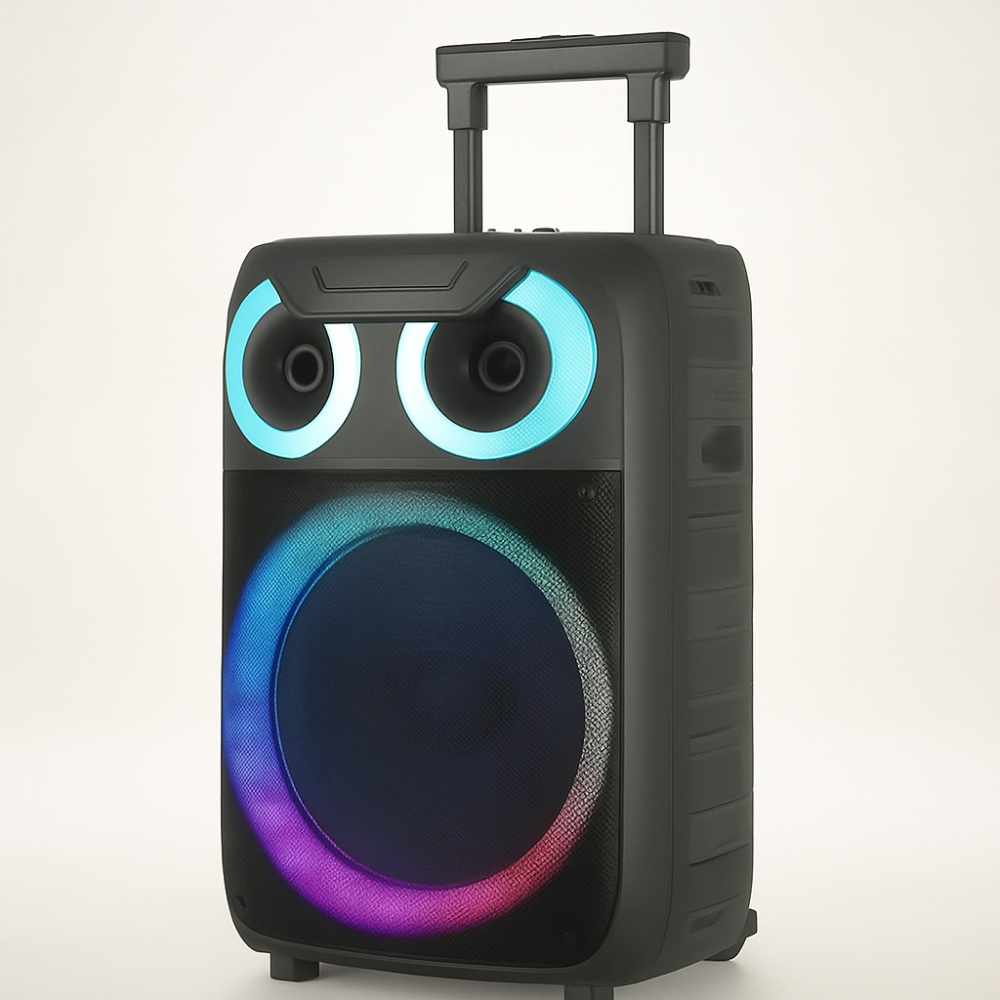 Cabina Sonido Dwei DW2115 15 Pulgadas Bluetooth 2 Micrófonos Trolley