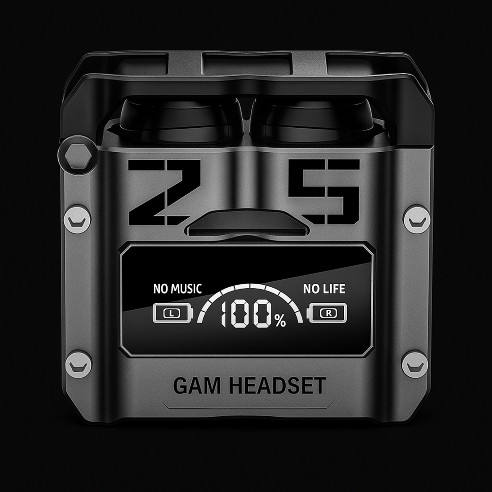 Audífonos Bluetooth Gamer TWS M25 Inalámbricos LED IPX6 Estuche