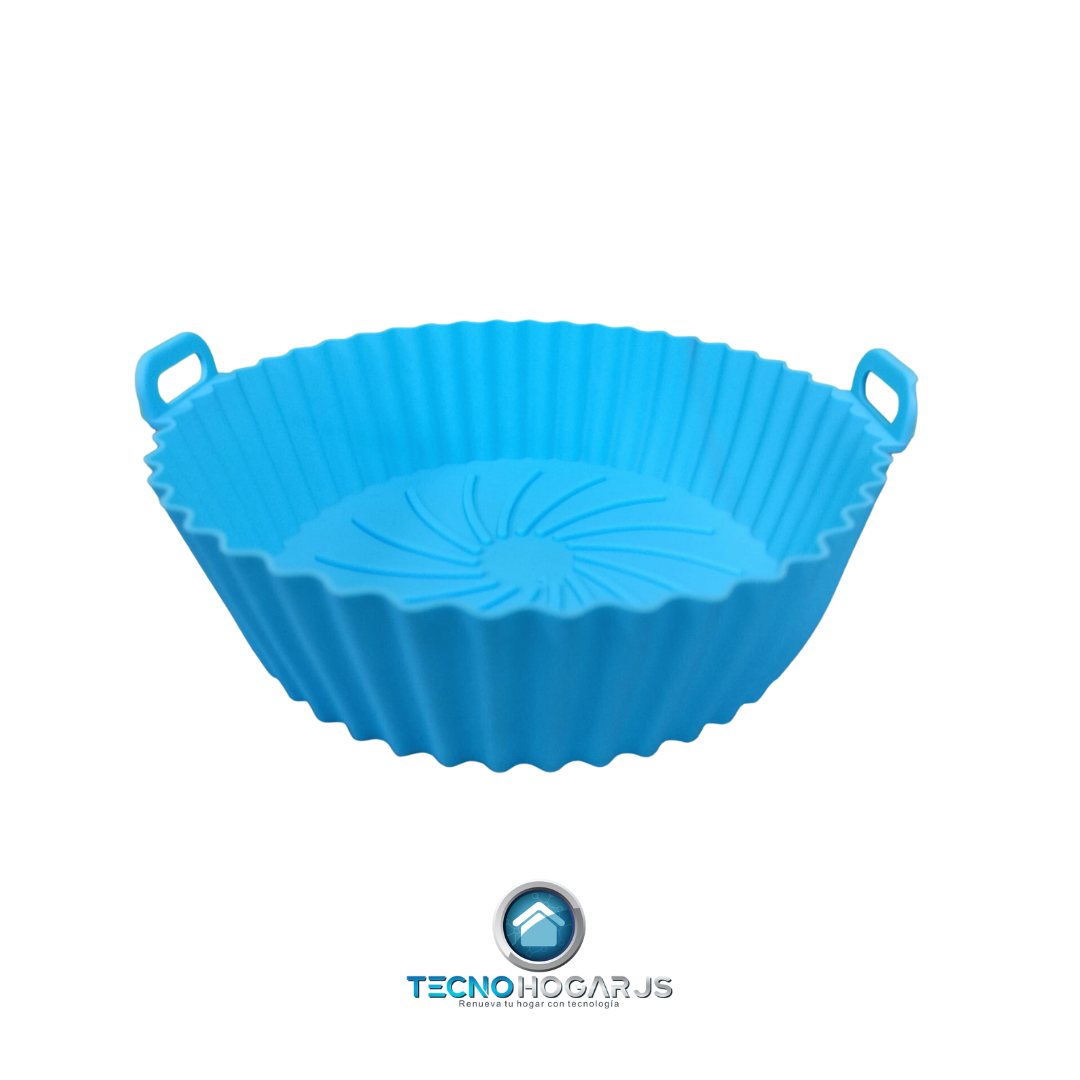 Molde Silicona Freidora Aire 20cm Reutilizable Horno Microondas Tortas