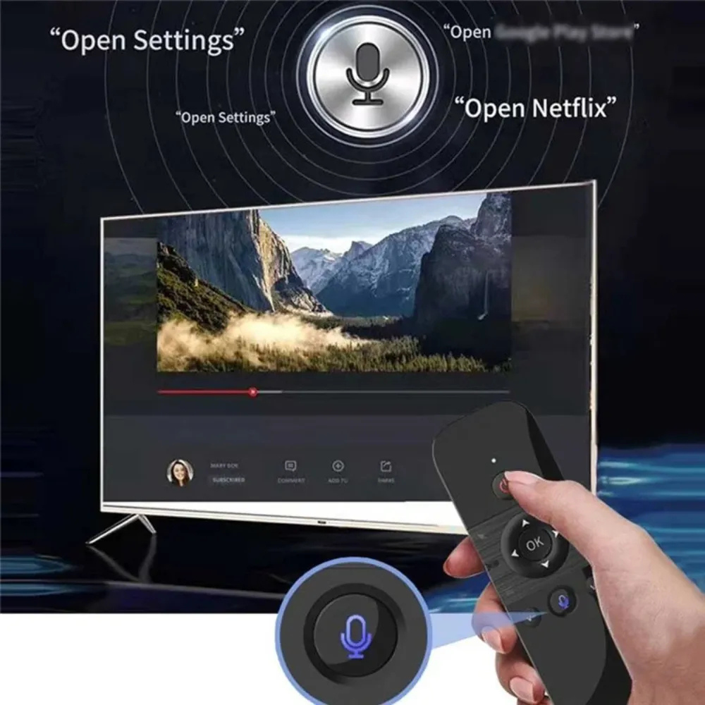 Control Remoto Air Mouse M8 Teclado Voz Retroiluminado Smart TV Box