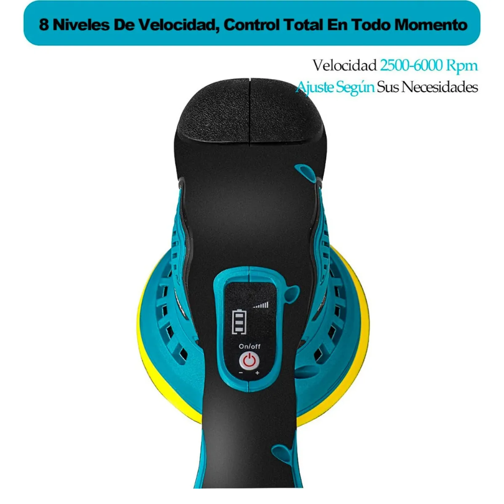 Pulidora Inalámbrica It-Blue 12V Polichadora Carro 2 Baterías Pomo