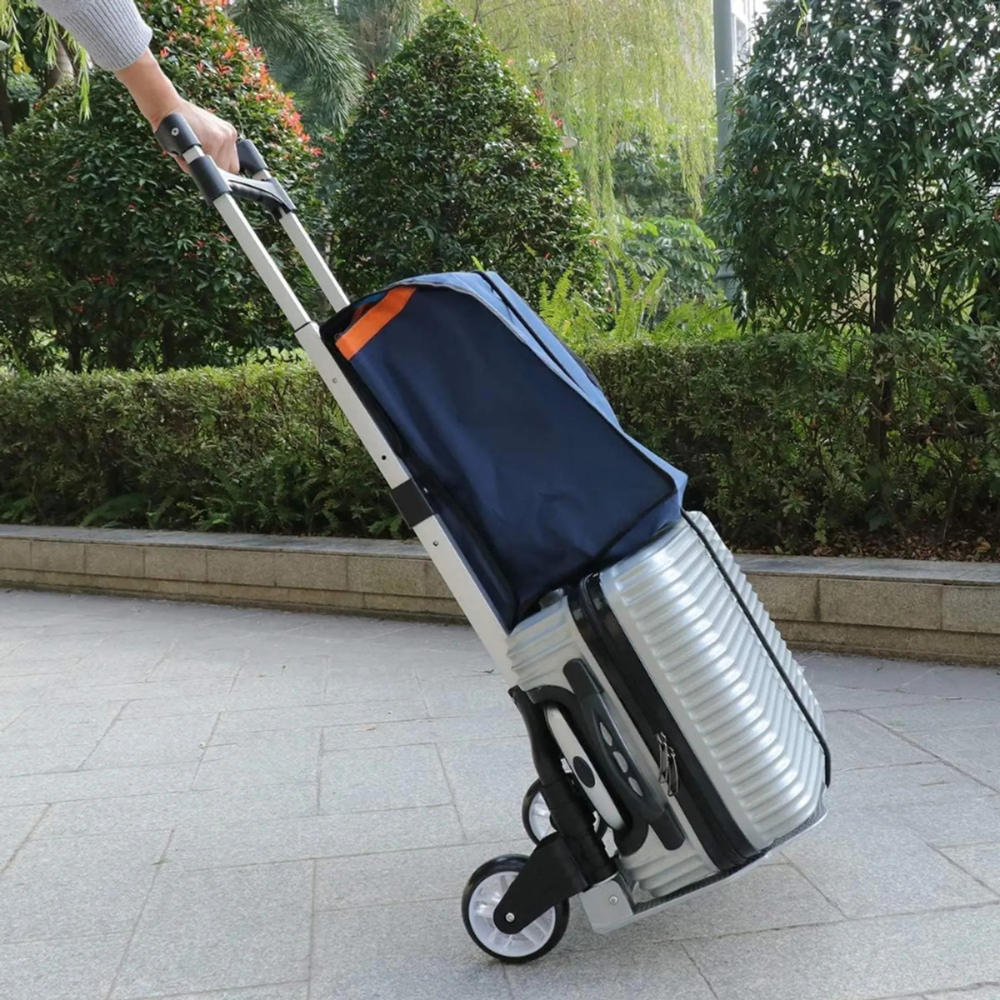 Carretilla Plegable 3 Ruedas Sube Escaleras 80kg Portátil Gomas Carga