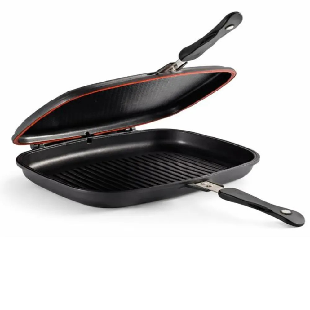Sartén Doble Parrilla Schaffhausen Mármol Antiadherente 36cm Magnético