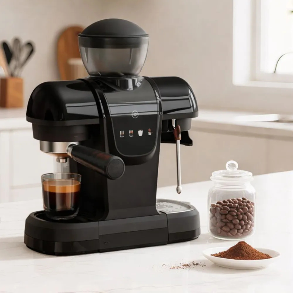 Cafetera Espresso Molino Integrado 20 Bar 1500W Capuchino Latte Negra