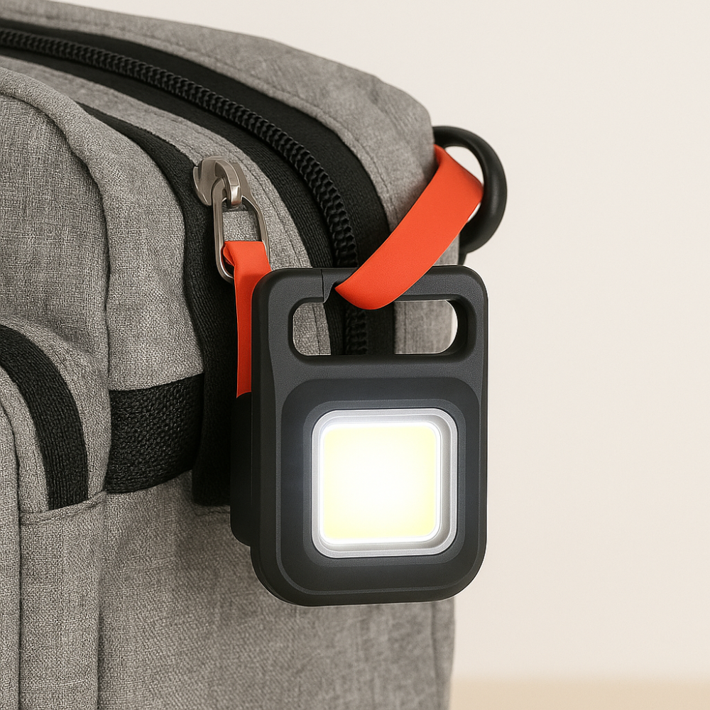 Linterna LED Táctica Recargable Llavero 800 Lúmenes Imán Destapador