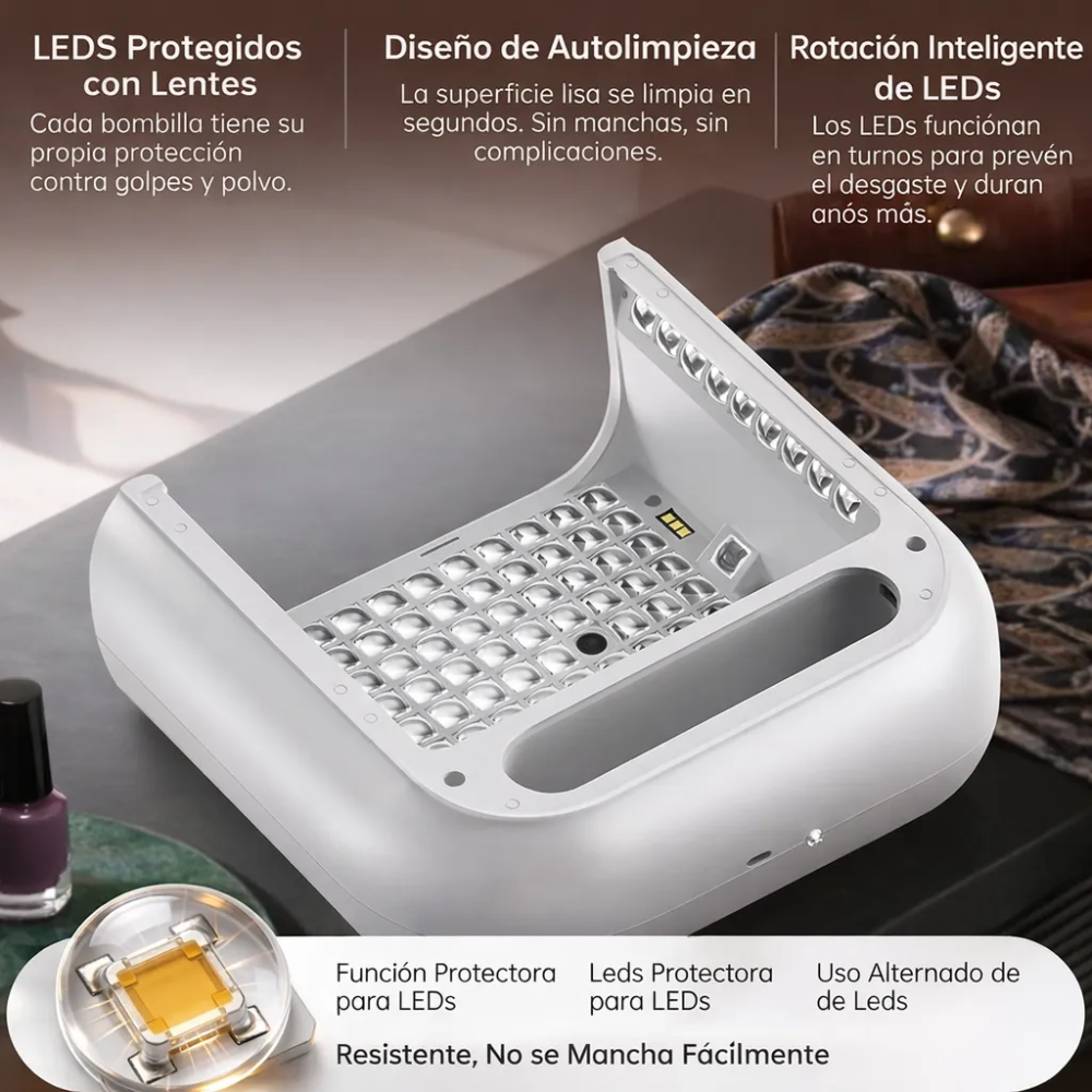 Lámpara Uñas UV LED Secador Gel Semipermanente Profesional Pantalla