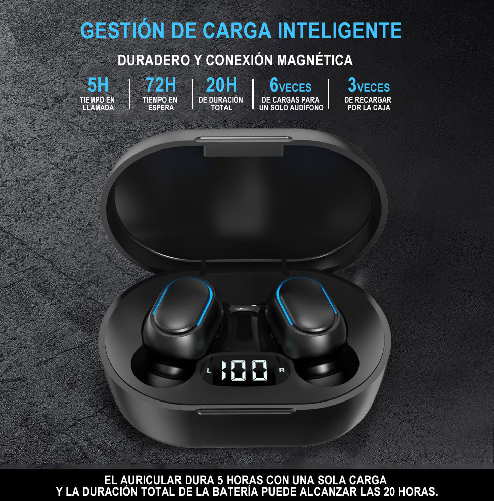 Audífonos Inalámbricos In Ear 1Hora TWS Bluetooth Manos Libres 8 Horas