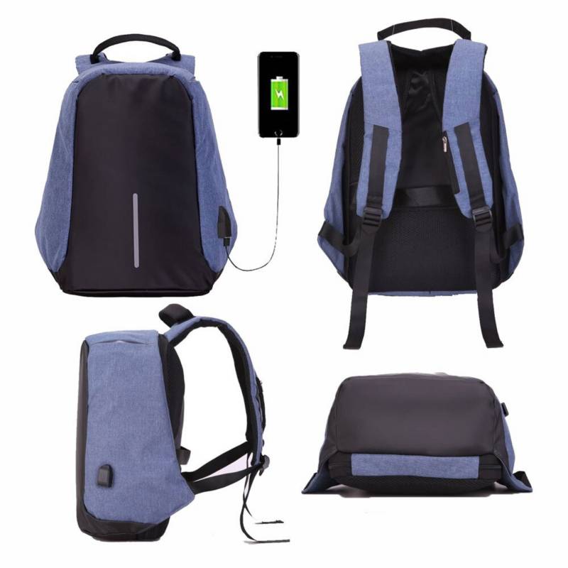 Morral Antirrobo Portátil 15 Pulgadas Impermeable Puerto USB Anticorte