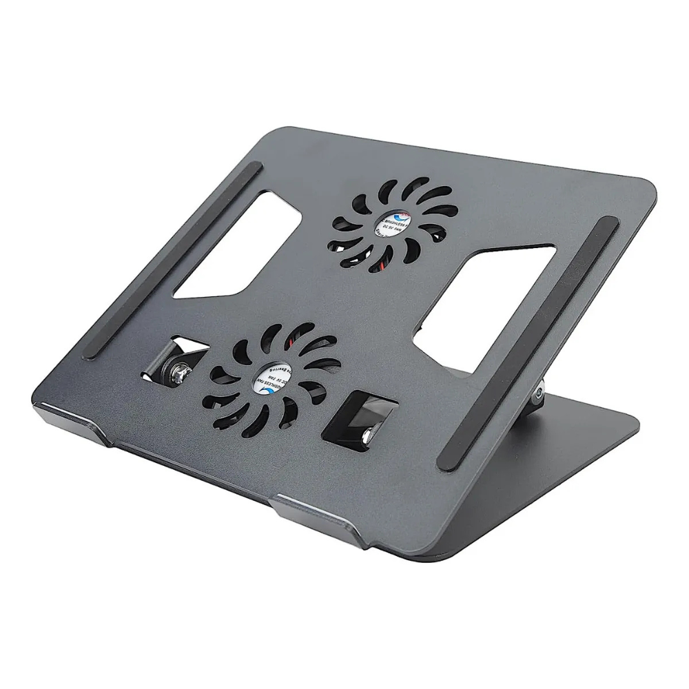 Soporte Portátil Laptop Ajustable 2 Ventiladores Base Refrigerante