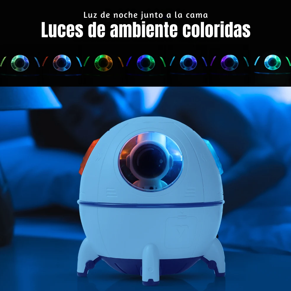 Humidificador Cápsula Espacial Mini Astronauta 200ml USB C Escritorio