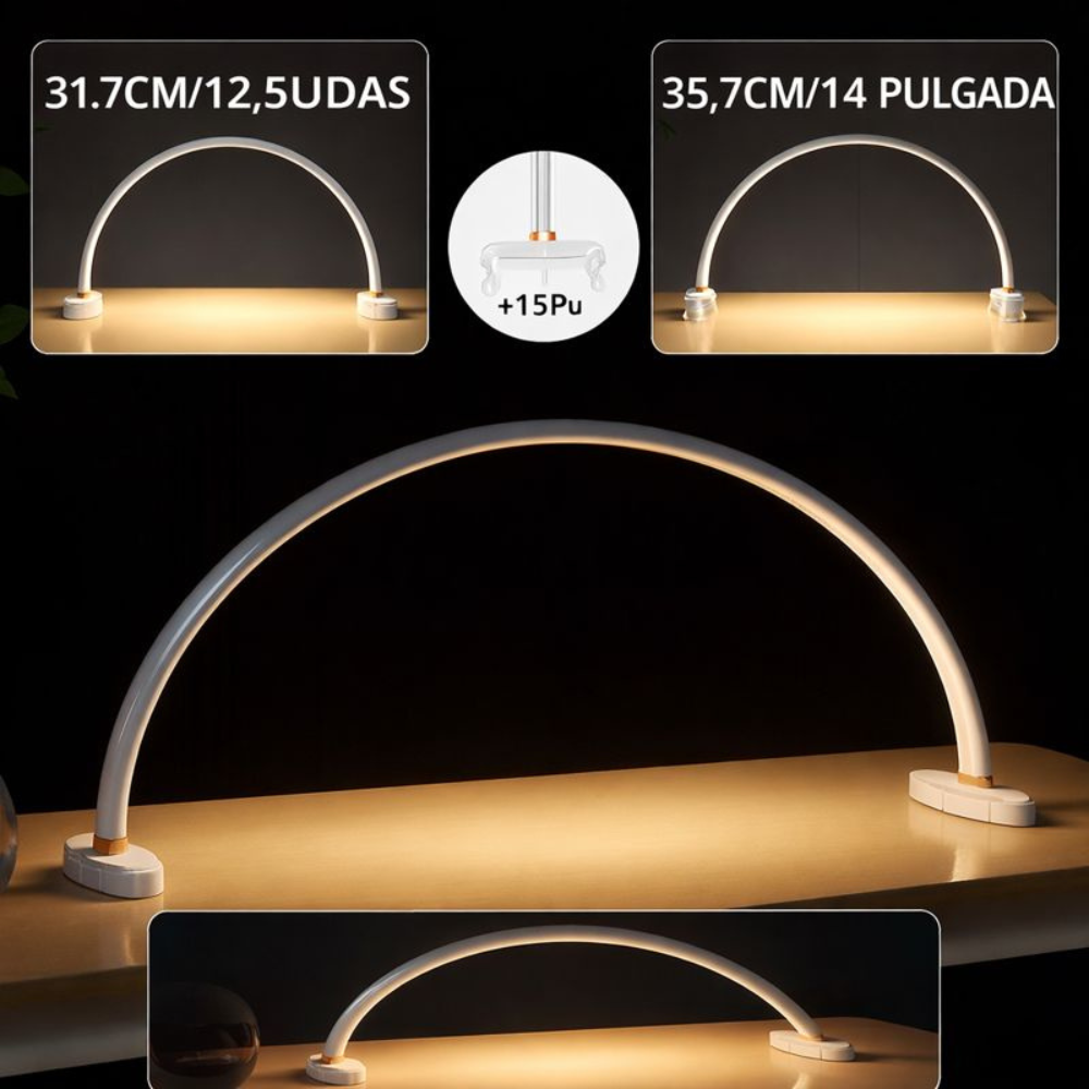 Lámpara Media Luna LED 73cm LY-803 Manicura Pestañas Estética Belleza
