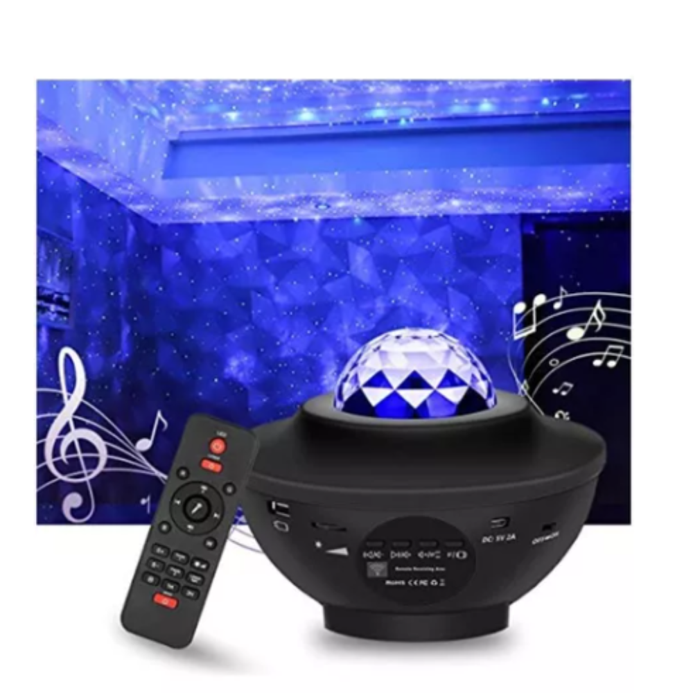 Proyector Galaxia Nebulosa LED Parlante Bluetooth Control Remoto USB