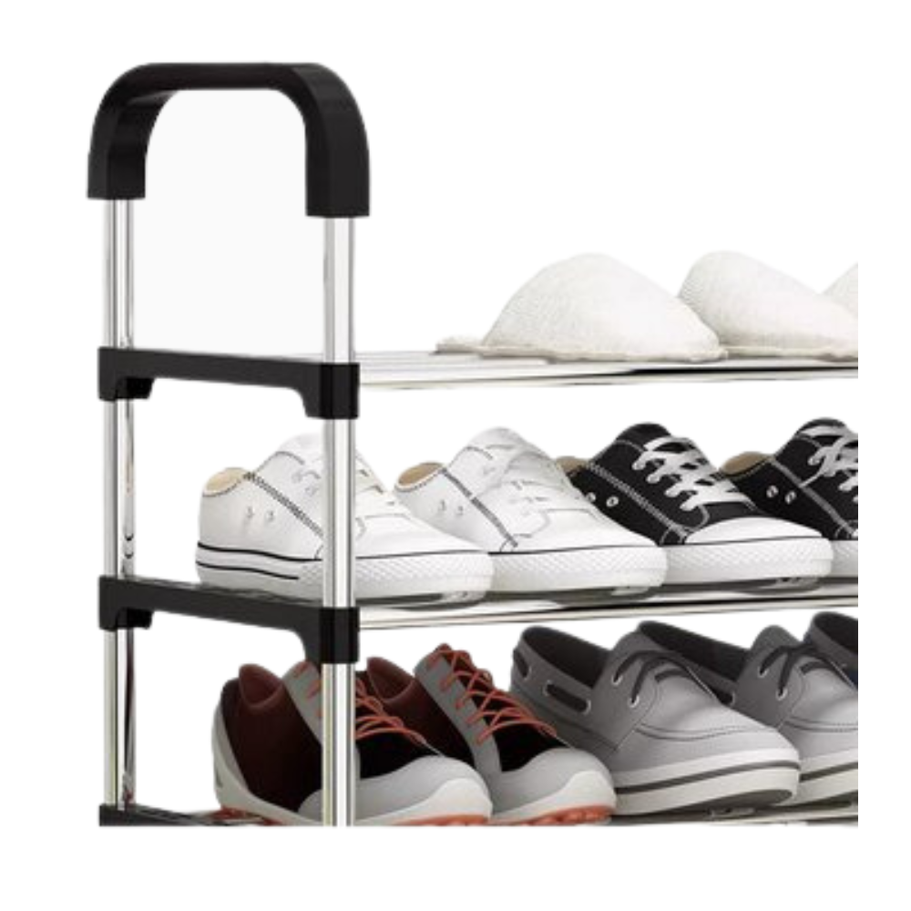 Zapatero Organizador Metálico 6 Niveles 18 Pares Negro Armable Closet
