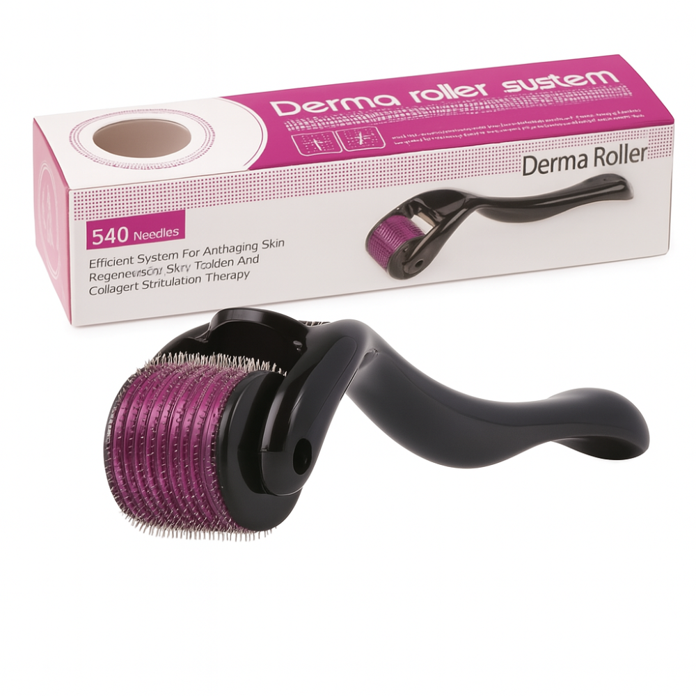 Derma Roller Facial 0.5mm 540 Microagujas Titanio Microneedling Piel