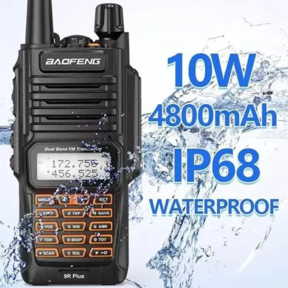Radio Teléfono Baofeng UV-9R Plus 10W Doble Banda Resistente Agua