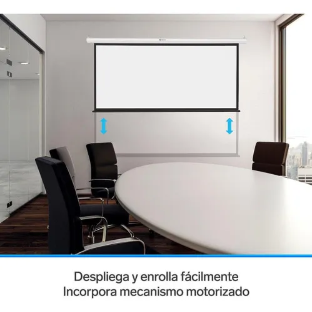 Telón Proyector Motorizado 100 Pulgadas 16:9 Control Remoto Eléctrico