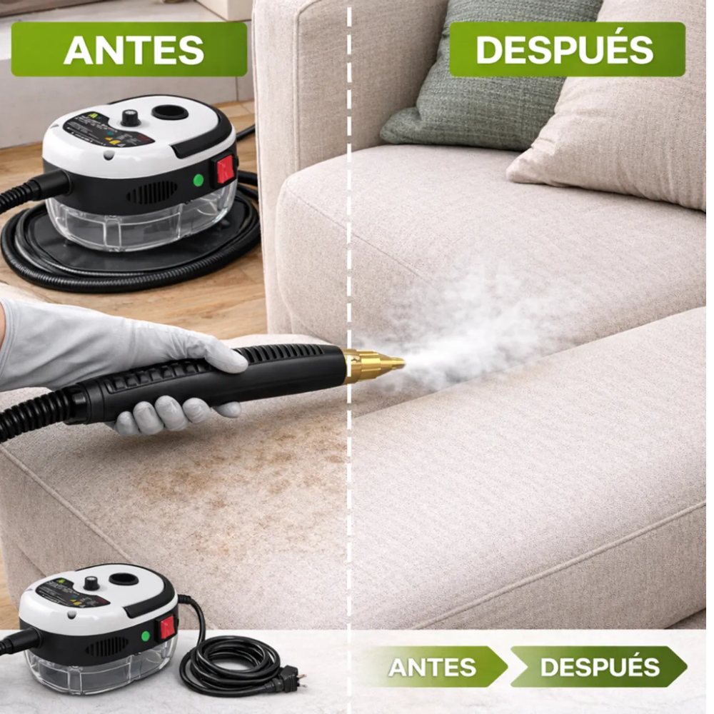 Limpiador Vapor Eléctrico Alta Presión 2500W Portátil Hogar Cocina