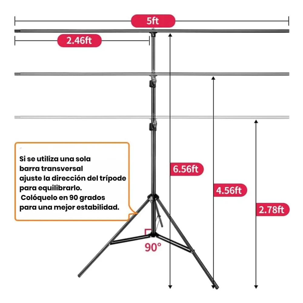 Telón Proyector 72 Pulgadas Trípode Plegable Portátil Video Beam