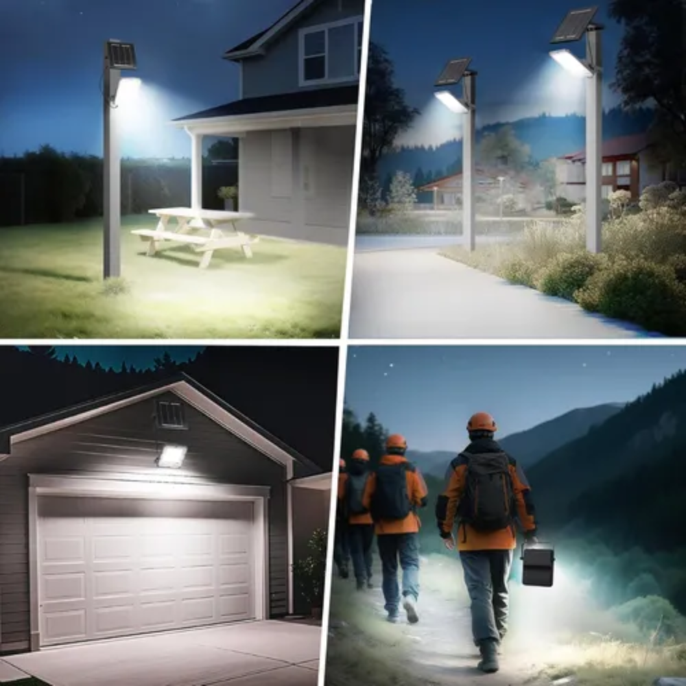 Reflector Solar LED 1000W Jortan Panel Control Remoto IP66 Exterior