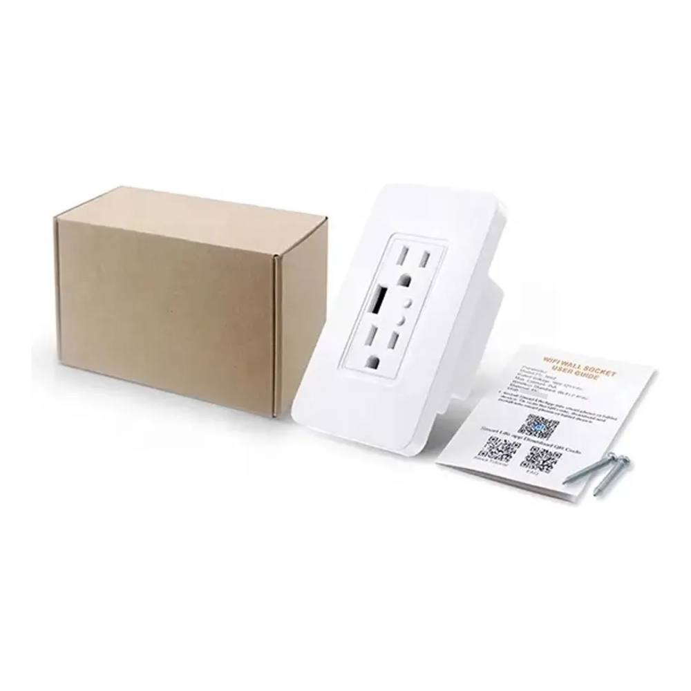 Toma Corriente Doble Inteligente WiFi USB Alexa Google Home Smart Life
