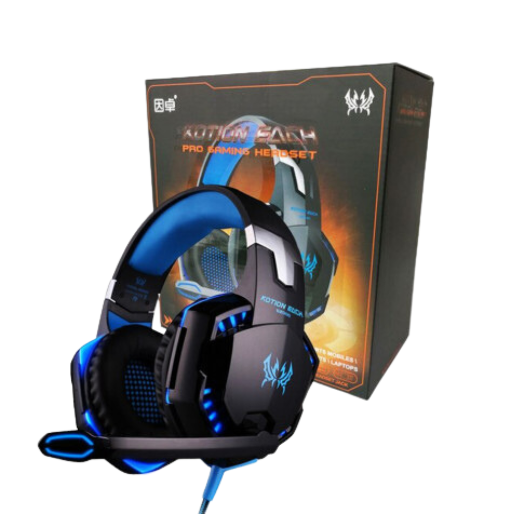Audífonos Gamer Kotion Each G2000 Micrófono Luz LED USB Jack 3.5