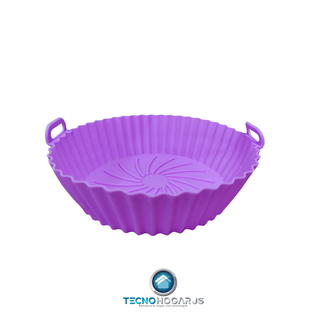 Molde Silicona Freidora Aire 20cm Reutilizable Horno Microondas Tortas