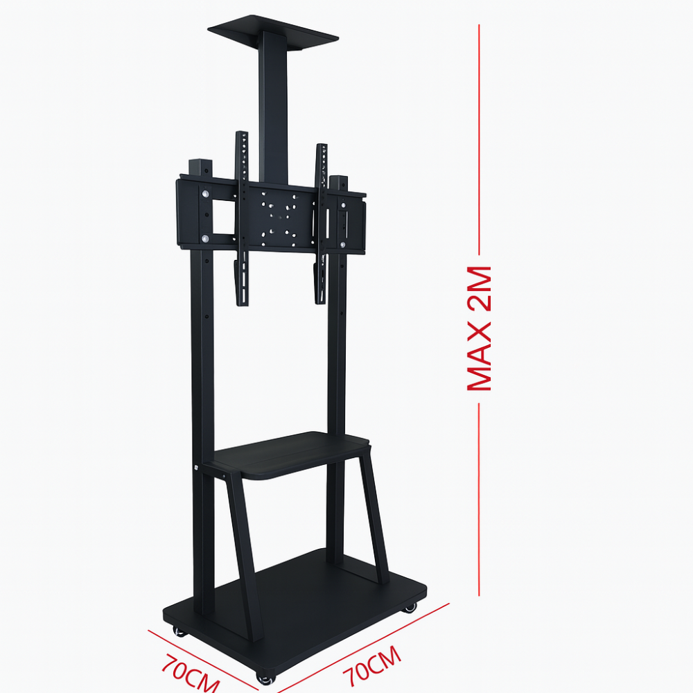 Soporte Pedestal TV Ruedas 32 70 Pulgadas 120 Kg Bandeja Móvil Piso